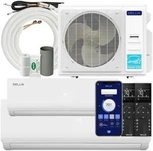 DELLA 36K BTU ODU 2 Dual Zone 18000 24000 BTU Wifi Mini Split Air Conditioner Work with Alexa, 19 SEER2 208-230V Cools Up to 2500 Sq.Ft, Ductless Pre-Charged Heat Pump with 16ft Installation Kits