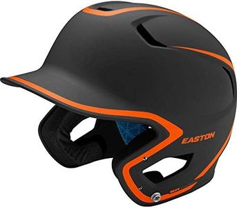 Easton | Z5 2.0 Batting Helmet | Baseball | Junior (6 1/2" - 7 1/8") | Matte Two-Tone Black/Orange