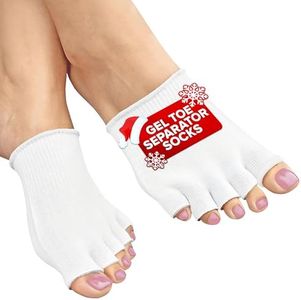 Gel Toe Separator Socks Women - Toes Separator Feet Care 1 Pair Gel Toe Separators Large - Toe Separator Pedicure Toe Spacers Compression Socks with Gel - Toe Separators for Women