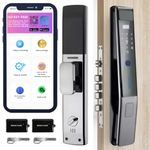 Golens X83 Automatic Smart Door Lock Digital Door Lock with Wi-Fi Remote Unlock Using Mobile App Fingerprint, RFID Card, PIN, Manual Key for Strong Smart Door Lock (2 Year Warranty)