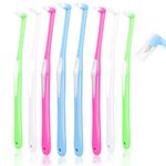 Sularpek 8 Pcs Interspace Toothbrush,Single Tufted Toothbrushes with Cover,End-tuft Interdental Toothbrushes,Slim Interspace Teeth Brush for Dental Cleaning for Sensitive Gums Deep Cleaning