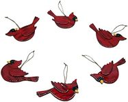 Wooden Cardinal Ornaments, Christma