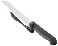 Mercer Culinary Slice 8-1/4" Right Handed Serrated Knife with Adjustable Slicing Guide, Black