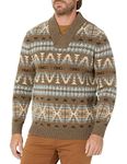 Pendleton Men's Lambswool Pullover Sweater, Summit Peak-tan, Medium