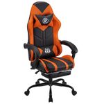 Play haha.Gaming chair Office chair Swivel chair Computer chair Work chair Desk chair Ergonomic Chair Racing chair Leather chair Video game chairs (Orange,With footrest)