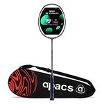 Apacs Z-Ziggler (Unstrung, 38 LBS Max Tension) 6.4mm Slim Shaft | Made in Vietnam | 100% Japanese Graphite Badminton Racket with Free Full Cover | G2-4 1/8 inches (Grey)