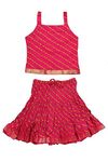 DIAMO Girl Cotton readymade Lehenga choli (KID236_6-12month_Pink_6 Months-12 Months)