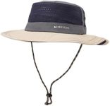 MISSION Cooling Boonie Hat, Navy/Khaki - Unisex Wide-Brim Hat for Men & Women - Lightweight & Durable - Cools Up to 2 Hours - UPF 50 Sun Protection - Machine Washable