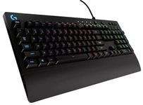 Logitech G213 Prodigy USB Gaming Keyboard, LIGHTSYNC RGB Backlit Keys, Spill-Resistant, Customizable Keys, Dedicated Multi-Media Keys - Black