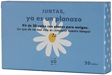 UO - Vales para amigas. Juntas, ya es un planazo. Regalo original para amigas. Mejor amiga. Regalos para amigas.- Pequeño (10x6,5 cm)