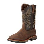 Ariat Men's Workhog Wide Square Toe H2O Work Boot, Bruin Brown, 11 D US