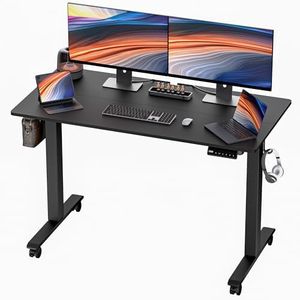 BEXEVUE Scrivania Regolabile in Altezza Elettrica - 100x60 cm Tavolo Motorizzata Telaio con Cablaggio, Sistema Anticollisione, Pannello di Controllo con 3 Funzioni Memoria, Ergonomica Standing Desk