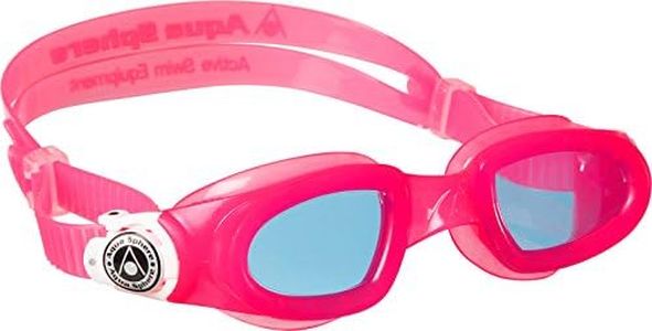 Aqua Sphere Moby Blue Lens Swimming Goggles, Kids, Pink/White