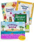 Nursery Writing Books for Kids in English | Age 3+ Years | Learn & Practice ABC Capital and Small Alphabet, 1 to 10 Numbers, Tracing Strokes & Pattern Writing Activities | Set of 4 Books