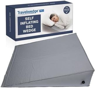 Self-Inflating Bed Wedge Pillow | Lightweight for Travel | Wedge Pillow for Sleeping and Acid Reflux, Heartburn, and GERD Pillow