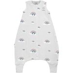 Woolino 4 Season Baby Sleep Bag with feet, Australian Merino Wool and Organic Cotton, 6-18 Months, Rainbow
