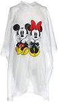 Disney Adult Mickey Minnie Sitting Family Rain Poncho Raincoat Keep Dry Clear