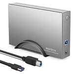 RSHTECH USB Hard Drive Enclosure, USB C to 3.5 Inch SATA HDD Caddy Aluminum External Hard Drive Case with 12V/2A Power Adapter for 3.5" SATA I/II/III HDD SSD, Support Up to 16TB & UASP (RSH-339C)