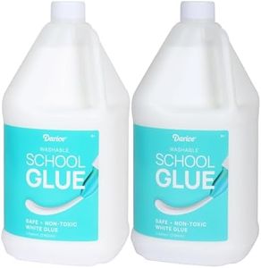 Darice School Glue – 2-Pack 1 Gallon Craft Glues – Washable and Safe Liquid Glue – No Run Formula Dries Clear – Multipurpose for Slime, Paper Mache, Arts and Crafts Projects, Back to School Supplies