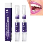 KOAHDE Purple Teeth Whitening Gel Pen,Gum Shield Therapy Gel,V34 Gum Repair Gel Pen,Teeth Care Teeth Whitening Gel Pen,V34 Dental Gel Pen,Teeth Whitening Pen,Gum Pen Dental Rinse,Teeth Care Gel,2PC