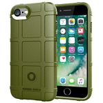 iPhone SE3, SE2 case, iPhone 8 case, iPhone 7 case, LABILUS (Rugged Shield Series) TPU Thick Solid Armor Tactical Protective Cover Case for iPhone SE3/SE2/8/7 (4.7 inch) - Army Green