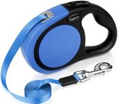 Taglory Retractable Dog Leash, 16ft No Tangle Leash Retractable for Medium and Large Dogs Up to 100 lbs, One-Handed Brake, Pause, Lock, Blue