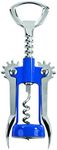 True Soar Winged Corkscrew Wine Opener - Self Centering Worm, Stainless Steel, Manual Wine Bottle Opener, Blue