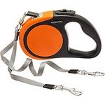 KOOLTAIL Dual Retractable Dog Lead - Heavy Duty Double Headed 16 ft Extendable Dog Leash for Small Medium Dogs Walking Training, Walk 2 Dogs up to 110 lbs