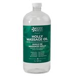 BodyBest Holly Oil Massage Oil (1 Litres) | Lubricant and Carrier Oil for Aromatherapy, Nurishing, Fast Absorbing and Hydrating | Nut Free, Unscented, Non Staining, Long Shelf Life and Easy Glide for Professional Massage Therapy