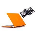 RUBAN Plastic Hard Case and Keyboard Cover for MacBook Air 11 inch (Models: A1370 / A1465) - Orange