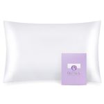 OLESILK Kids Toddler-Pillow-Case 13x18 Inch 1 Pack, 100% Mulberry Silk Pillow Cases Toddler, Soft Breathable Smooth for Baby in Summer, Hidden Zipper - White