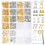 Earring Making Kit, Anezus 2320Pcs Earring Making Supplies Kit with Earring Hooks Findings, Earring Backs Posts, Jump Rings for Jewelry Making Supplies