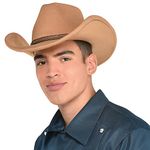 amscan Rugged Cowboy Adult Hat | Brown | 1 Pc.