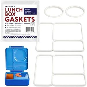 IMPRESA [4 PC] Seal Replacement Parts for Omiebox Bento Box for Kids Food Safe Silicone Gasket for Omiebox Accessories & Insulated Food Container - Kids Bento Lunch Box for Hot Food