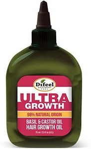 Difeel Ultra Hair Growth Oil Infused With Basil and Castor Oil 2.5 oz. - Great Treatment for Hair Thinning, Grow Hair Fast