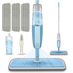 Microfibre Floor Mop Spray Mop for Cleaning Floors, MEXERRIS Dust Wet Dry Mop with Spray for Hardwood Laminate Tiles Floors, Flat Floor Mop with 3x Reusable Microfiber Pads & 1x Refillable Bottle