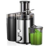 Juicer, Reemix Centrifugal Juicer Machines Whole Fruit and Vegetable, 3-inch Wide Mouth Juicer Extractor with 2 Speeds, Brush Included Easy to Clean (Sliver, 800, Watts)
