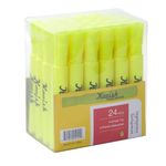 Kavish Highlighters, 24 Pack Highlighters, Assorted Colors: No Bleed & Dry-Quickly, Highlighters : Chisel Tip & 24 Bright Colors, Highlighters Markers for School, College,Office Supplies (Yellow)