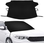 Bresl Fkvat Windshield Cover for Ice and Snow, 650D Oxford Fabric Car Windshield Cover, All Weather Windshield Frost Protector, Windshield Snow Ice Cover, Fits Most Cars Trucks Vans Suvs