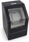 Heiden Battery Powered Single Watch Winder in Black Leather