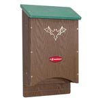 Kingsyard Large Bat Houses for Outdoors - Recycled Plastic Double Chamber Bat Box, Perfect Design to Attract Bats, Durable & Easy to Install for Backyard, Brown