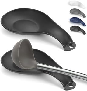 ReaNea Porta Cucchiaio in plastica 2 pezzi, Poggiacucchiaio, portacucchiai per piano cottura, porta utensili da cucina per mestoli, pinze, spatola, porta cucchiaio per fornelli