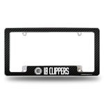 Rico Industries NBA Los Angeles Clippers Carbon Fiber 12" x 6" Chrome All Over Automotive License Plate Frame for Car/Truck/SUV