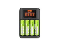 Ni-MH AA & AAA Battery Charger With USB Port and LCD screen includes 4 AA Rechargeable batteries 2300 mAh (NiMH Battery) of 100% PeakPower…