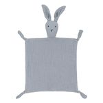 ZIGJOY Baby Security Blanket Muslin Lovey Blanket,100% Soft Organic Cotton Bunny for Baby Newborn Toddler Boy Girl Unisex Gift Grey