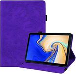 YBFJCE Case for Samsung Galaxy Tab S4 10.5", Slim Stand Shell Protective Case with Pencil Holder, Premium PU Leather Folio Cover for Samsung Galaxy Tab S4 10.5 Inch (SM-T830/T835), Purple