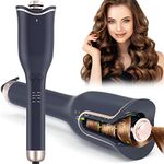 Automatic Hair Curler,Ceramic Ionic Barrel Automatic Hair Curling Iron with 4 Temps & 3 Timer Settings& 2 Curl Direction Settings,Auto Shut-Off Curling Iron Wand with 1" Large Rotating Barrel,Smart Anti-Scald Dual Voltage Spin Iron for Hair Styling