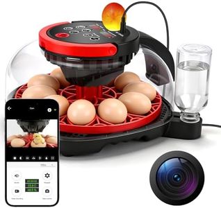 12 Egg Incubators for Hatching Eggs, with 1080P Camera & Smart APP Control