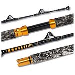 Fiblink 1-Piece Saltwater Offshore Trolling Rod 6-Feet Big Game Rod Conventional Boat Fishing Pole (80-120 lbs)