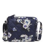 Vera Bradley Women's Peformance Twill Medium Hipster Crossbody Purse, Blooms and Branches Navy, One Size